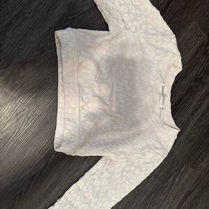 Long sleeve cropped athletic pants store top